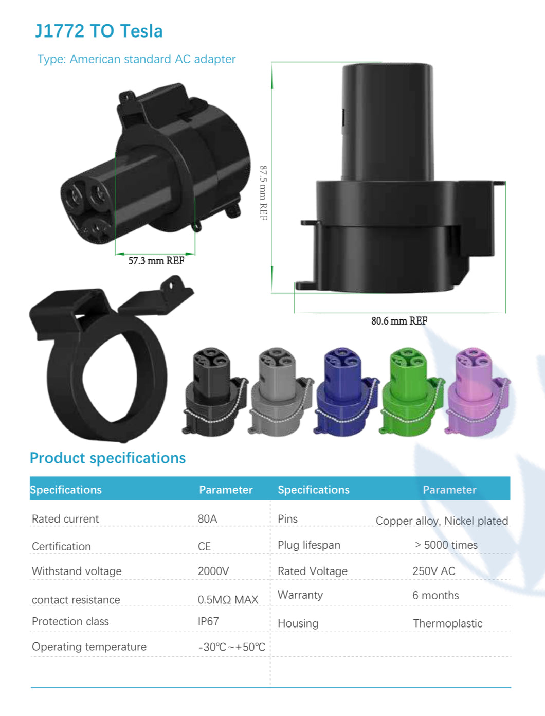 MANINAM Electric Vehicle 11772 to Tesla AC Charger Adapter