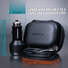 Load image into Gallery viewer, MANINAM USB C Car Charger Adapter - 138W Monster Adaptive Power with Multi USB to Cover All - Super Fast Car Charger [TURBOTIVE Tech] with 100W USB C Cable
