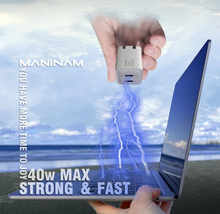 Load image into Gallery viewer, MANINAM Tiny Dual USB C Charger Block [New Durable Design]
