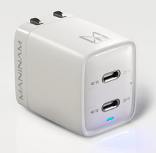 Load image into Gallery viewer, MANINAM Tiny Dual USB C Charger Block [New Durable Design]
